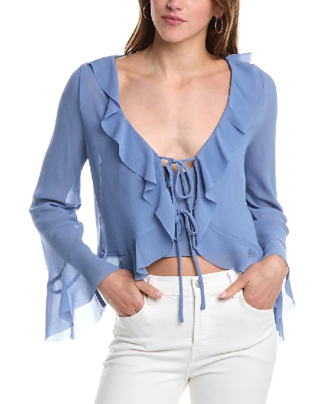 Fashionable Tops for Women Lucy Paris Soleil Ruffle Top