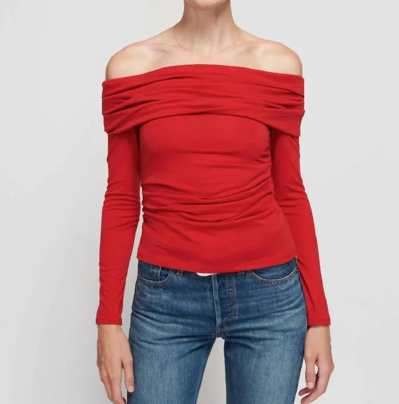 Women's Clothing Online Abana Top In Red