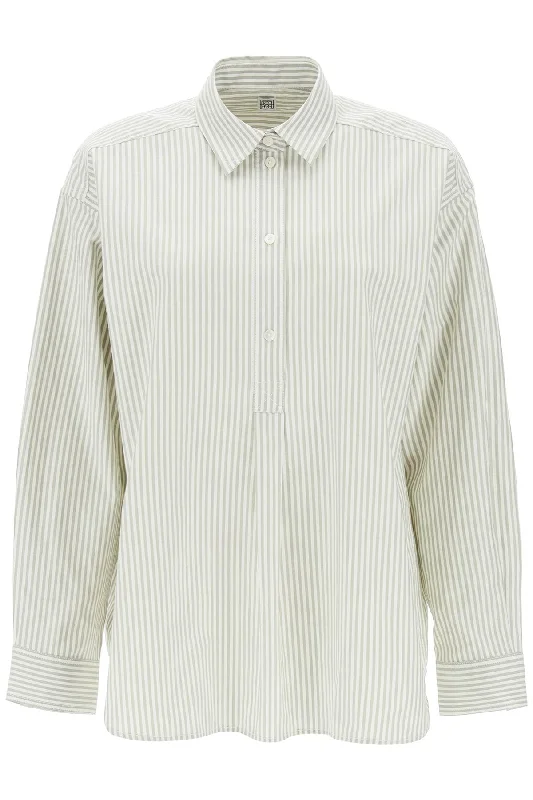 Women's Trendy Outfits Toteme Women's Striped Oxford Shirt