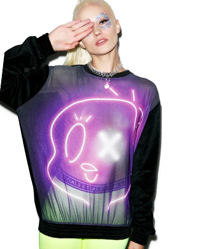 Trendy Styles Space Trip Neon Tweet-E Crewneck