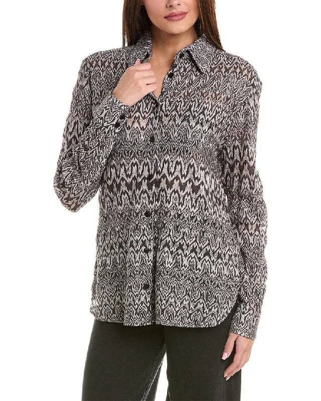 Exclusive Sale M Missoni Patterned Wool-Blend Shirt