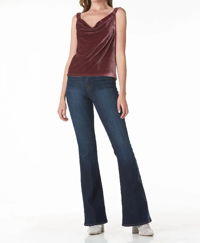 Trend Alert Fern Velvet Top In Windsor Wine