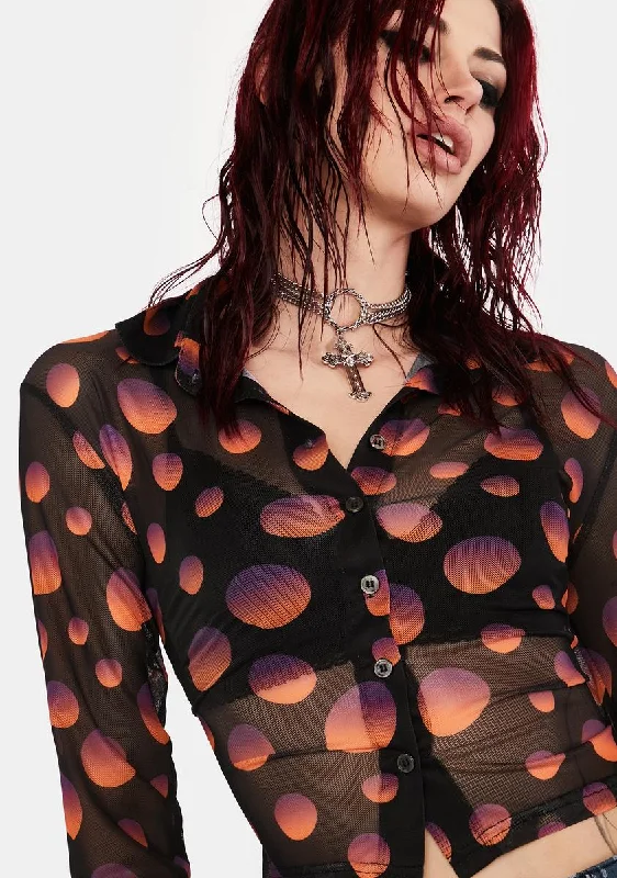 Clothes Sales Jelly Bean Mesh Shirt