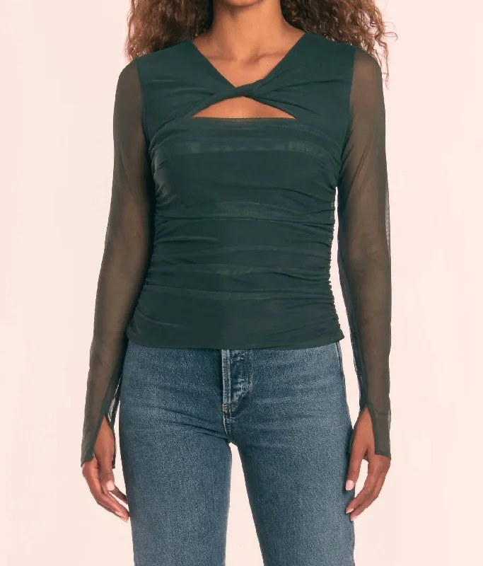 Absurdly Cheap Sale Shadia Top In Moss