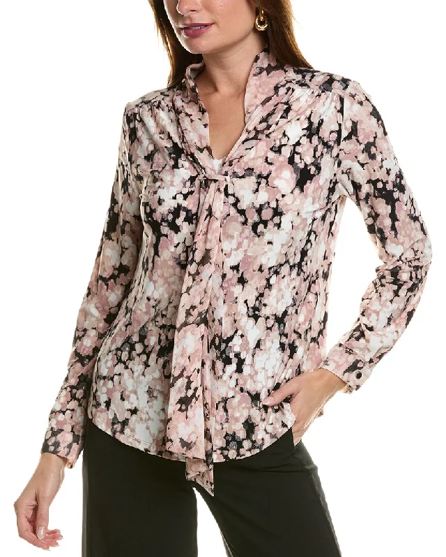 Limited Time Offer Anne Klein Mixed Media Top