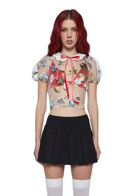 Clothing Sales Forgotten Garden Embroidered Top