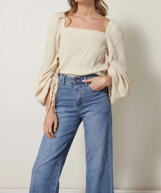 Discount Store Ella Top In Eggshell