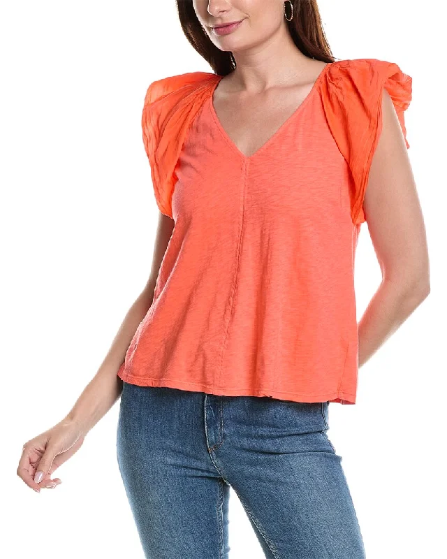 Effortless Style, Endless Impact Velvet by Graham & Spencer Carly Silk-Trim Top