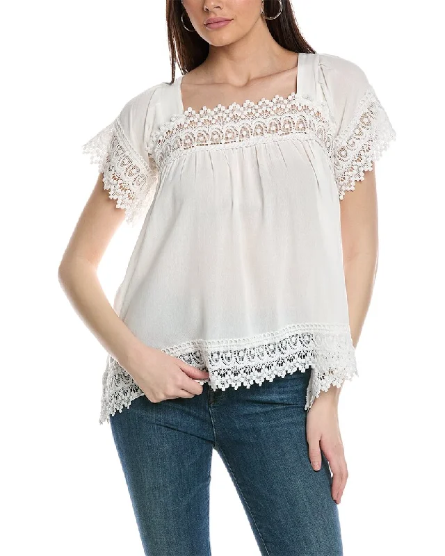 Women's Formal Wear Rain Lace-Trim Top