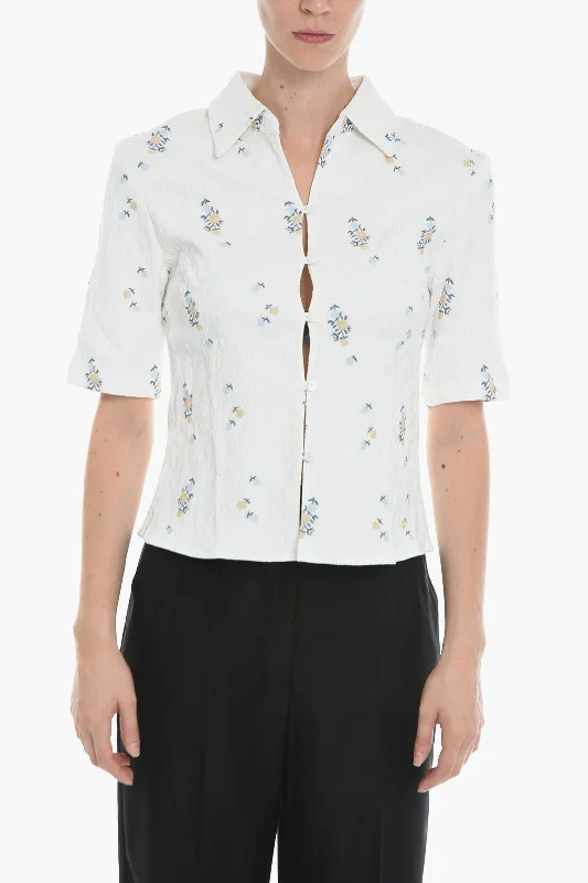 Fashion Essentials Samsoe Samsoe Jacquard Floral -Motif MARIAH Shirt