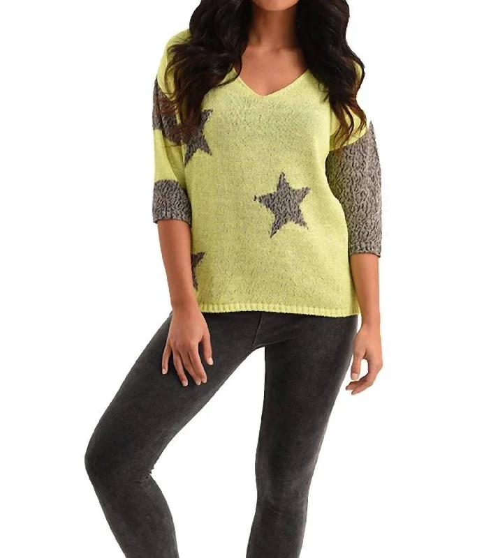 Casual Yet Stylish Separates Mia Star Crochet Top In Kiwi