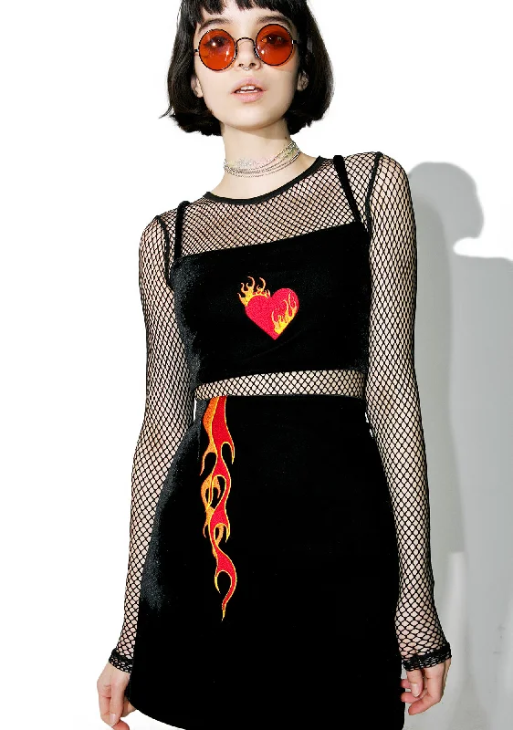 Elegant Clothing Burning Heart Top