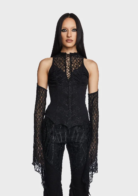 Best Clearance Sales Right Now Goth Sexy Lace Shirt