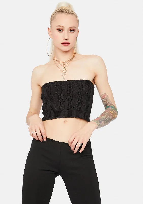 Unleash Your Trendy Side Block Your Number Tube Top