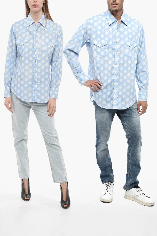 Shop Our Looks Erl Polka Dots UNISEX Shirt with Double Breast Pocket