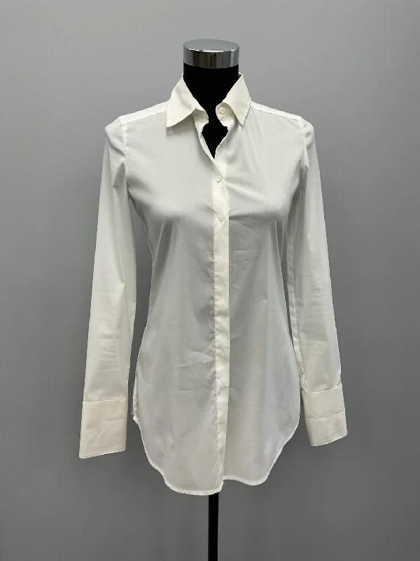 Online Boutiques Best Savile Cotton Stretch Shirt In White