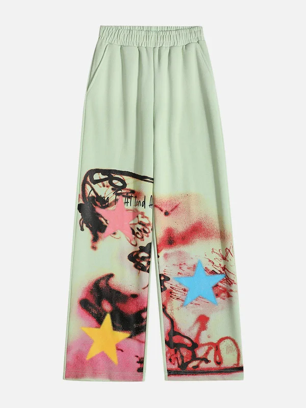 Chic Casual Wardrobe Essentials Aelfric Eden Graffiti Star Sweatpants