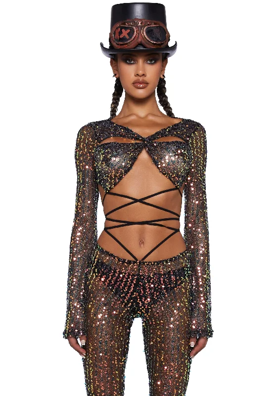 Women's Clothing for All Occasions Sunlit Oracles Sequin Top