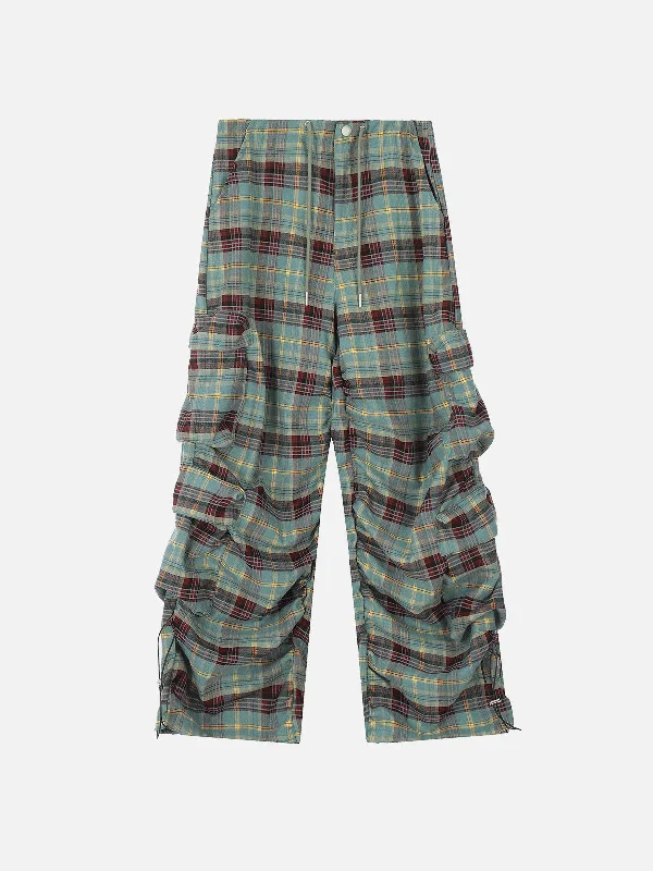 Timeless Classics Aelfric Eden Plaid Multi Pocket Cargo Pants