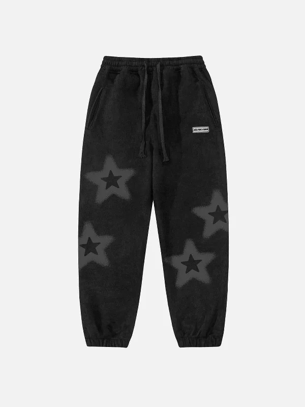 Fashionable Women's Wardrobe Aelfric Eden Star Print Drawstring Sweatpants