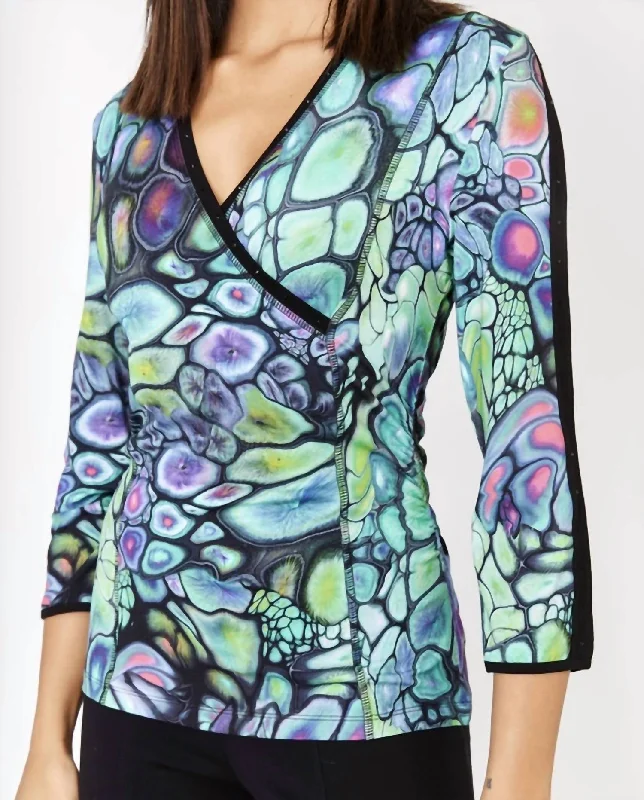 High-Quality Women's Fashion Dresses Maria Brookes Art Print Top "fantasy" In Multi