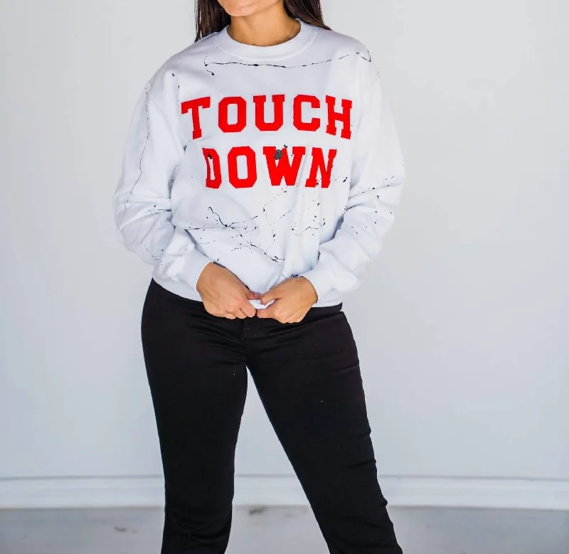 Flash Sales Today Football Lover Crewneck In White