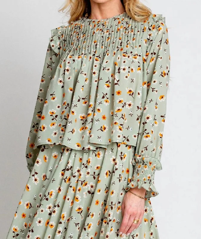 New Season Fashion Preview Charlotte Top In Chamomile Print