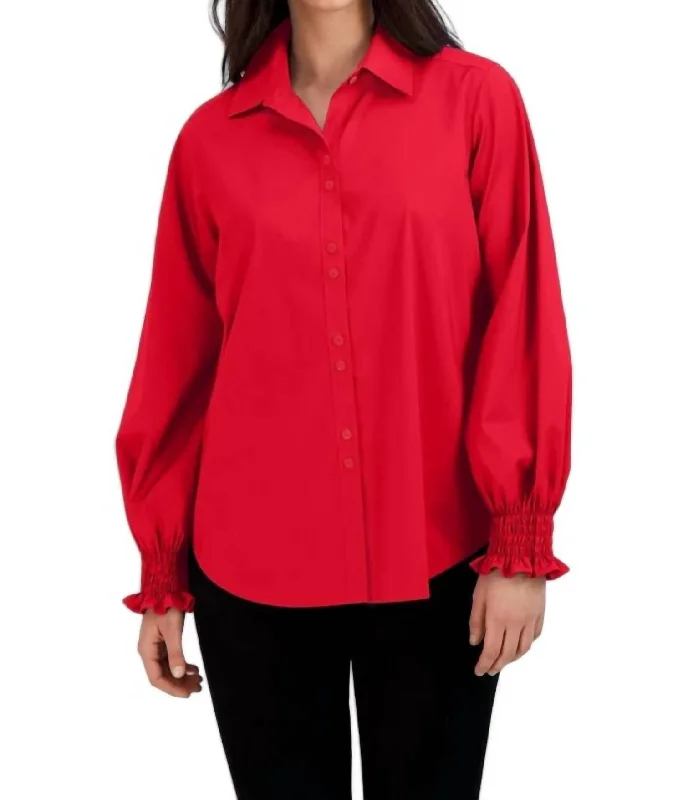 Women's Outerwear for All Weather Conditions Olivia Shirt In Simply Red