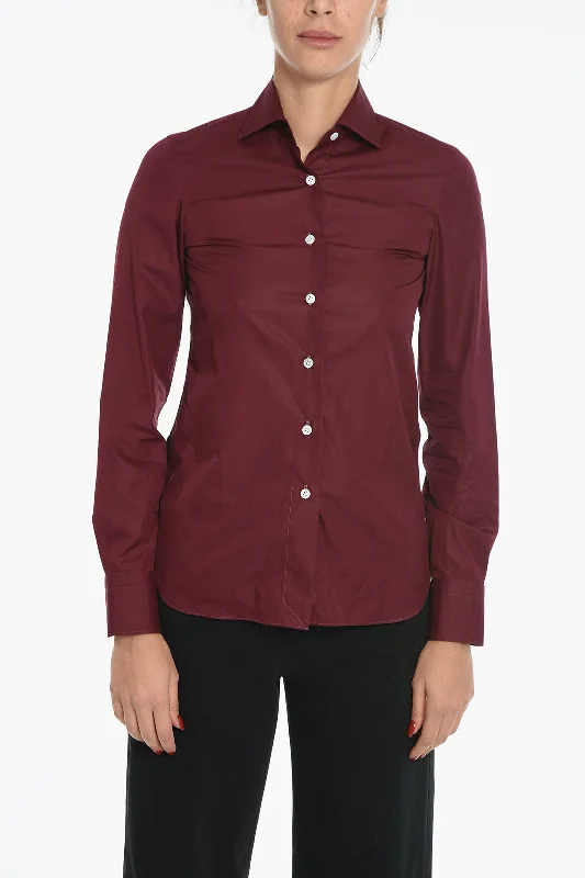 Explore What's New Finamore 1925 Solid Color Poplin Cotton IVANA Shirt