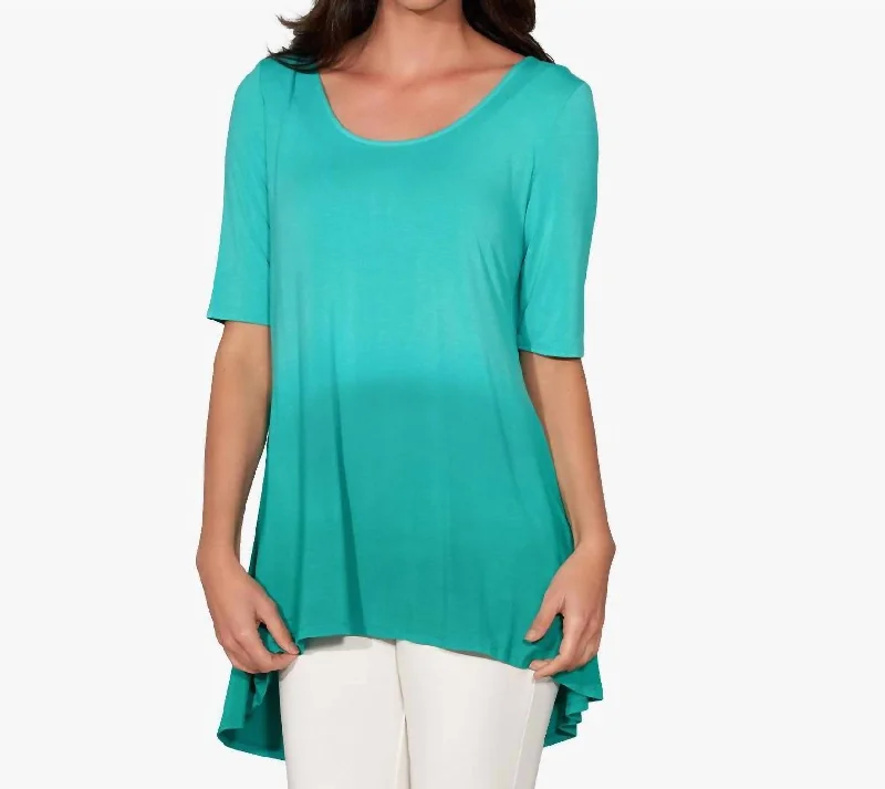 Casual Yet Stylish Separates Raise The Bar Top In Lagoon Dip Dye