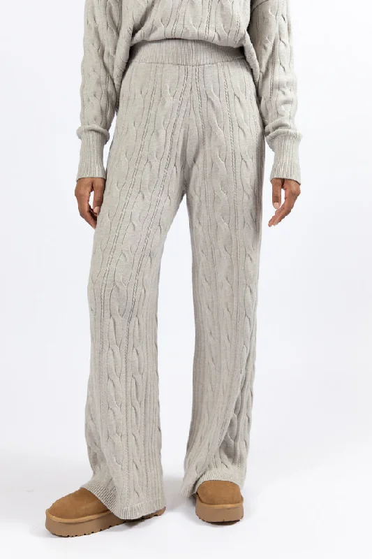 Outfits For Women Forever Winter Grey Cable Knit Lounge Pants FINAL SALE