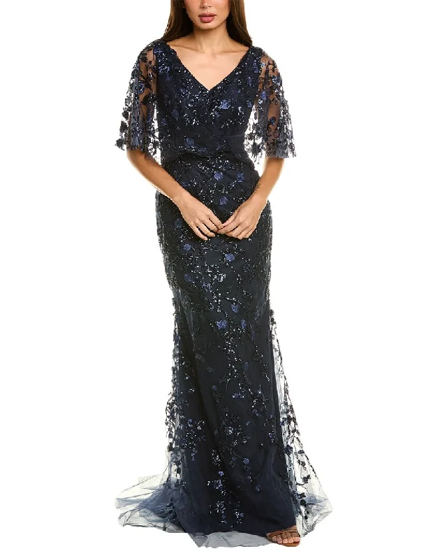 Day To Night Styles Rene Ruiz Bell-Sleeves Lace Gown