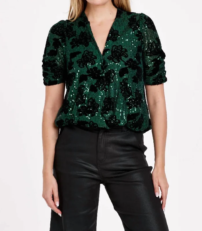 Sale Clothes Online Yazmine Front Wrap Top In Sparkling Lily