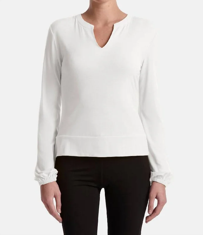 Women's Fashion Essentials Power Top In Ivory