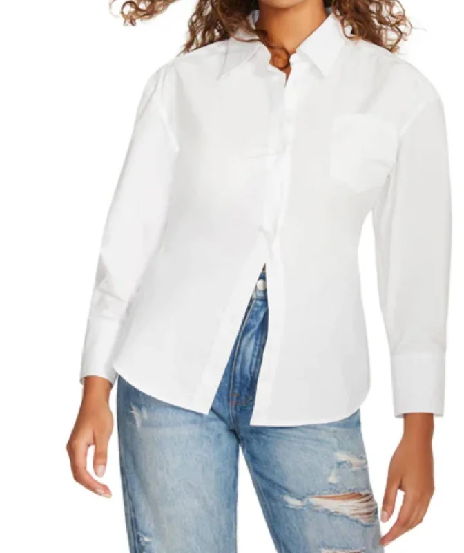 Timeless Elegance Nadia Shirt In White