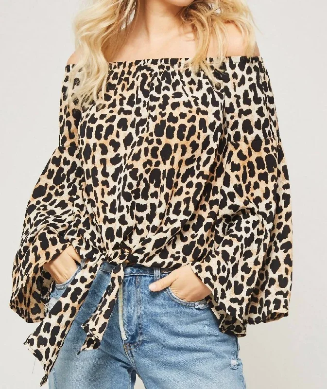 Casual Chic Wild Thing Leopard Top In Brown