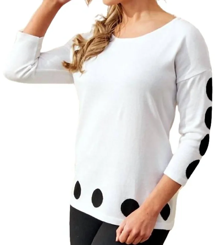 Athleisure Wear Special Offer Abstract Scoop Neck Top In White