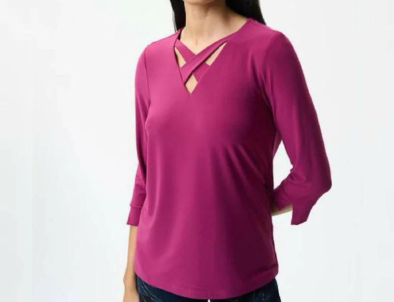 Trend Alert Criss-Cross Top In Vineyard