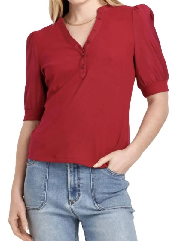 Season Sale Tanner Top In Ruby Pink