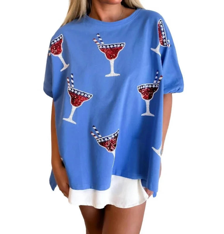 Athleisure Wear Special Offer American Cocktail Shirt In Blue