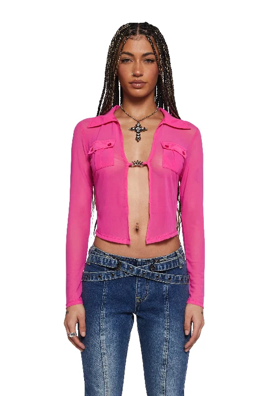 Bold Fashion Enticing Mesh Shirt