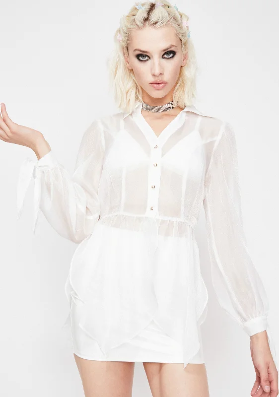 Women Clothes Icy It Girl Organza Top