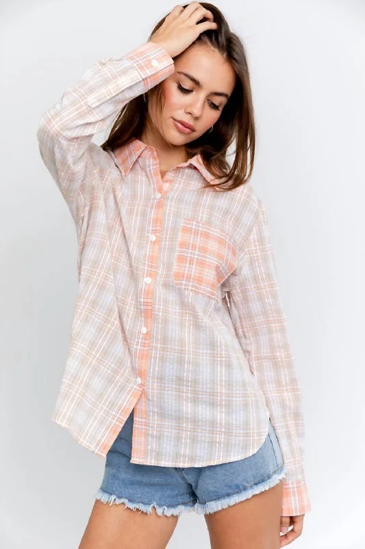 Wardrobe Refresh Today's The Day Button Up Top In Papaya