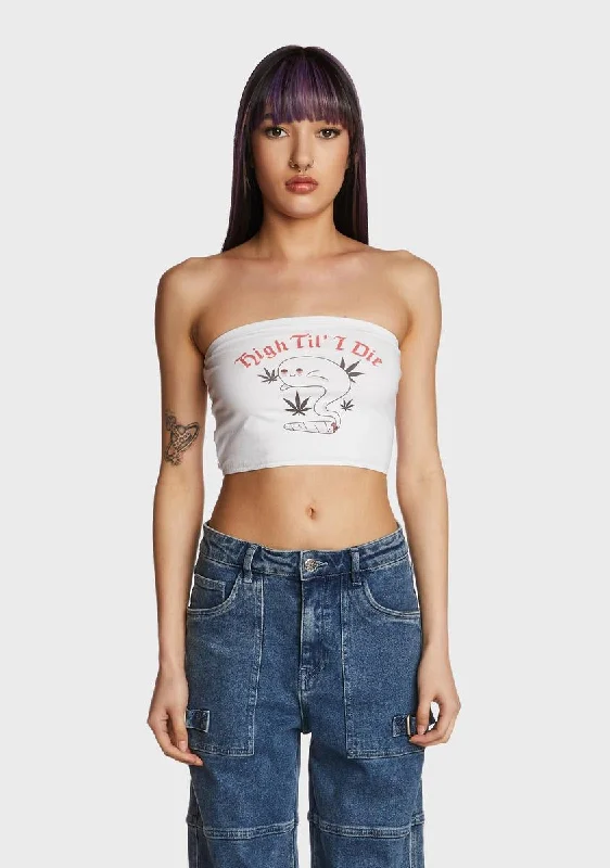 Women's Fashion Hotspots High Til I Die Tube Top