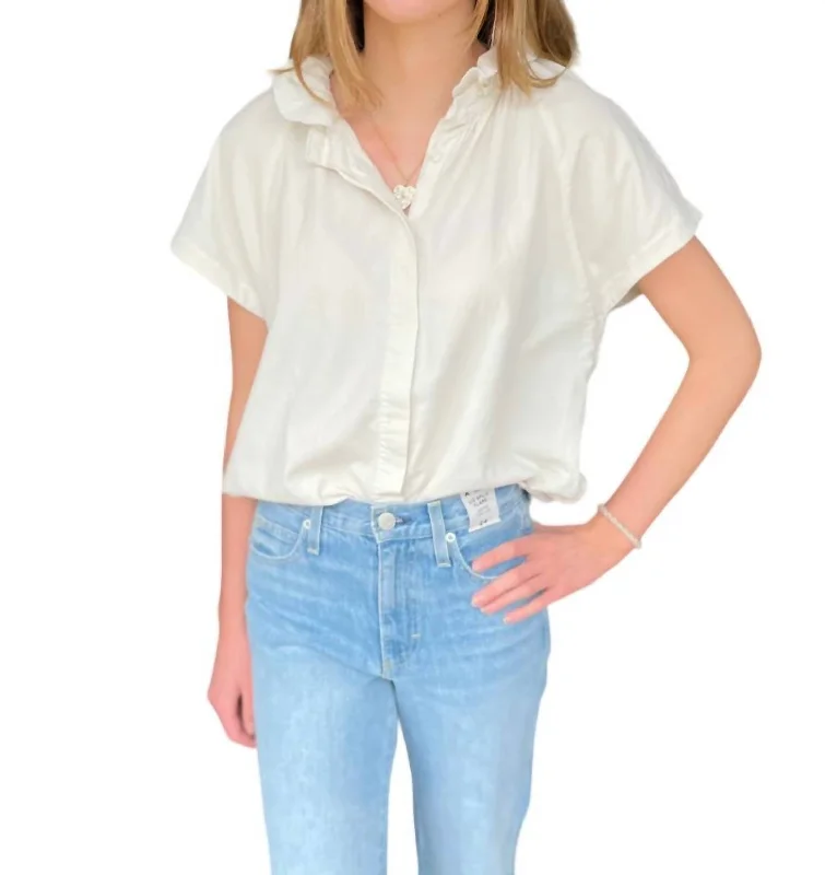 Fashion-forward Women's Wear Stella Baby Cord Cap Sleeve Top In Ivory