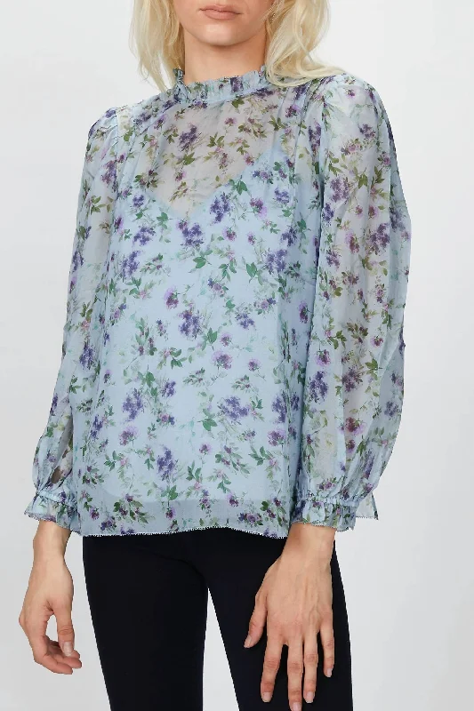 Versatile Wardrobe Essentials Nelly Top In Blue Geranium