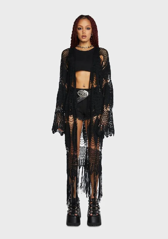 Step Ahead, Lead The Trend Free Spirit Club Crochet Duster