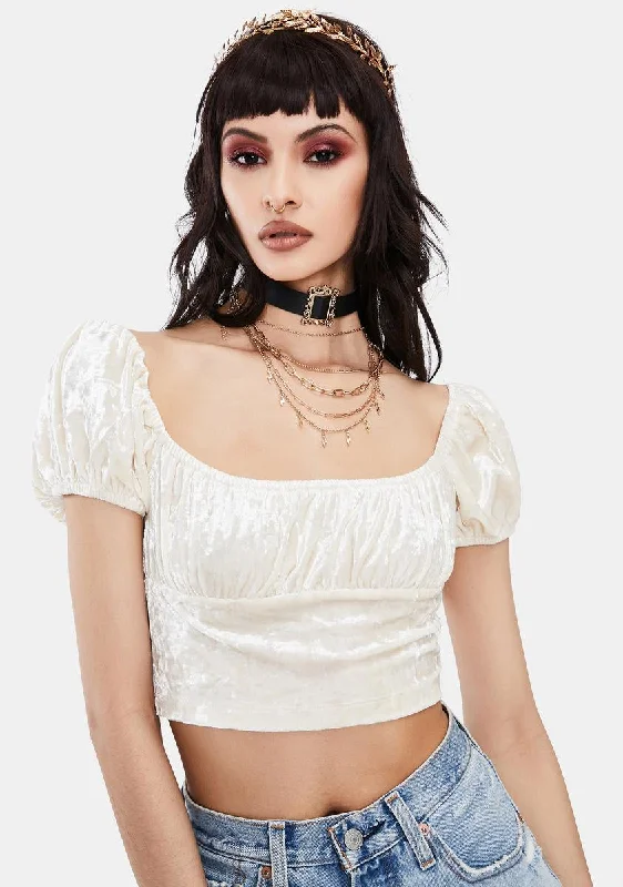 Online Boutiques Clothing Embrace The Drama Crushed Velvet Top