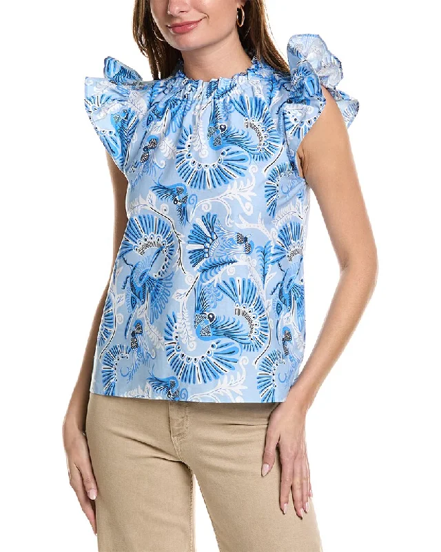 Daily Essentials Sail to Sable Ruffle Neck Top