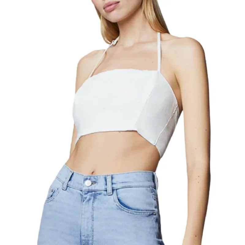 Summer Deals Tie Back Top In White